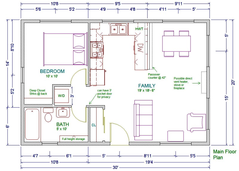 20X30 House Floor Plans