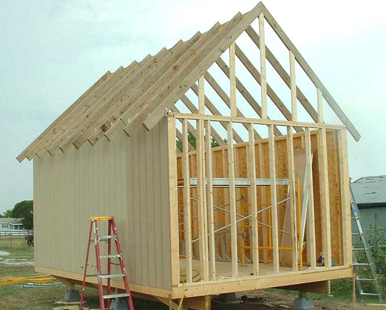 Shed Roof Framing Walls and roof framing.