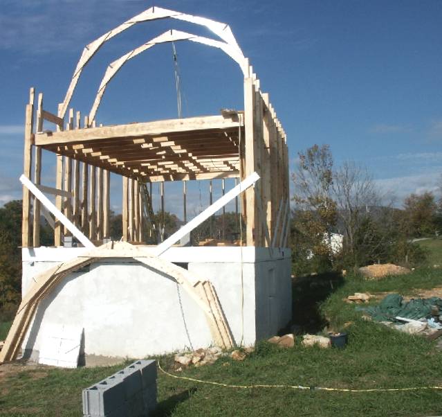 gambrel roof frame with basement