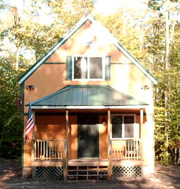 Front porch of 20x34 cottage cabin