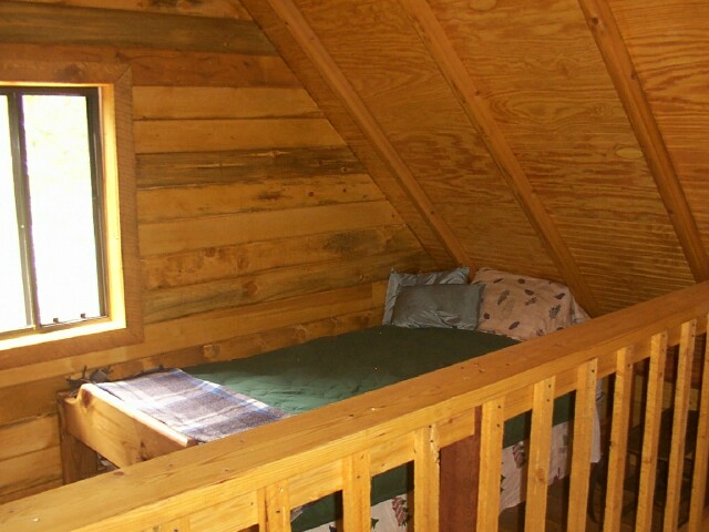 Owner-built 14x24 cabin small loft