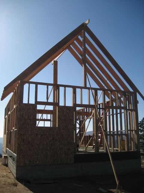 windows framed with Tyvek to inside