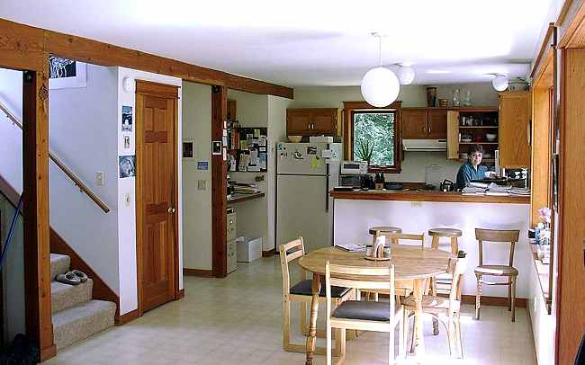 Sunroom to right through french doors