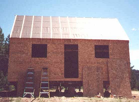 Outside of the 14' x 24' cabin