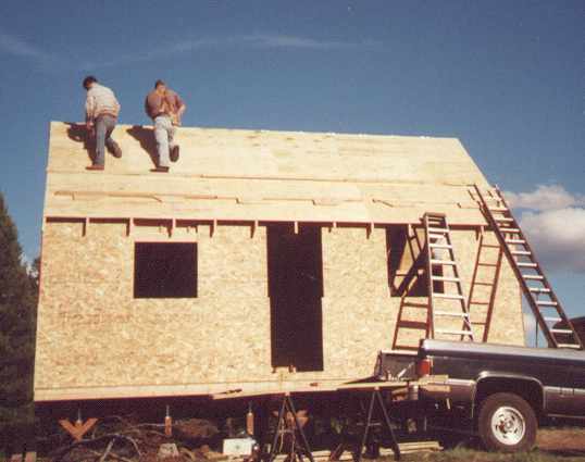 Roofing the 12 in 12 pitch - carefully!