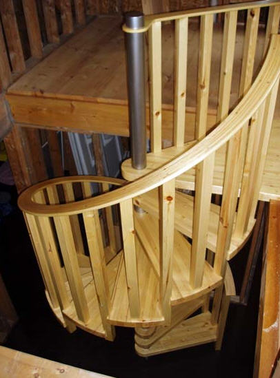 handbuilt spiral stair