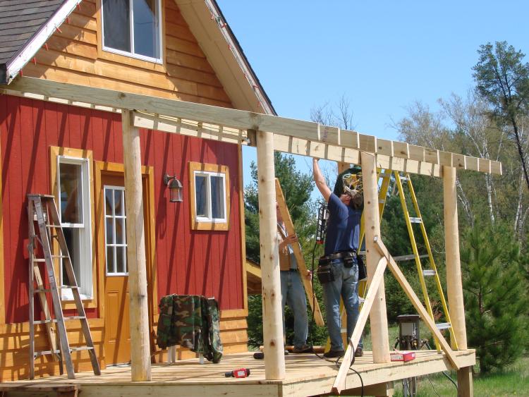 porch addition rafters