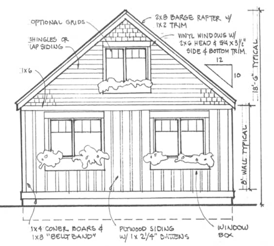 20x30 One Story Cottage from CountryPlans.com The 20x30 Single Story Universal Cottage from CountryPlans.com